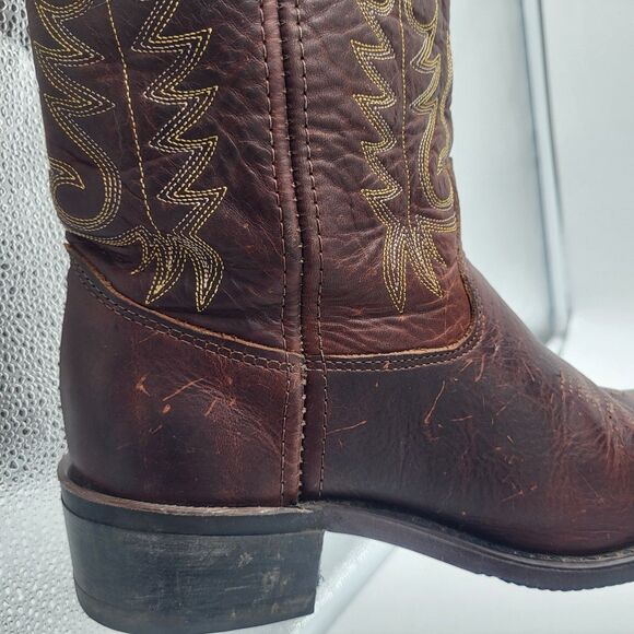 Double-H Western Boots Men\'s 9 D Black Walnut 3269 Dark Brown Embroidered Sierra main image 13